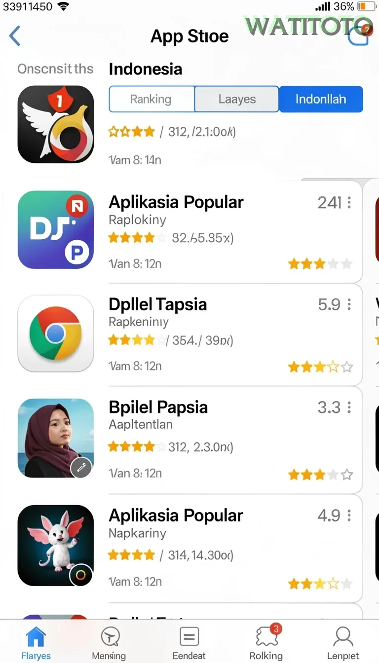 Cuplikan layar IN22 — halaman utama